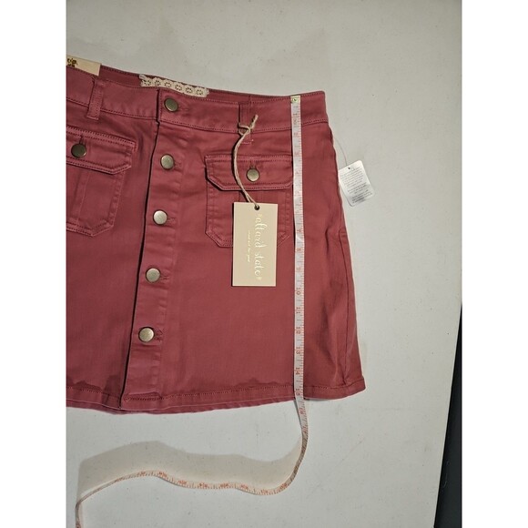 Altar'd State Skirt Button Front With‎ Pockets NWT medium Blossom Rose (A206) - Picture 7 of 8